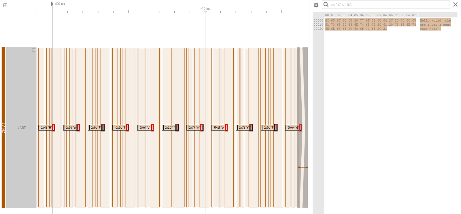 UART example for Pattern Generator
