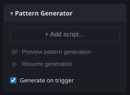 The Pattern Generator card