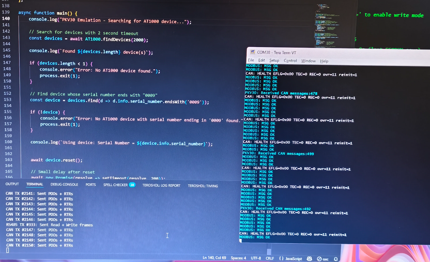 AT1032S executing a script in remote-mode